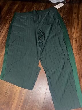 Athleta Dark Green Men's Dress Pants with Side Stripe